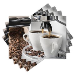 Jogo Americano com 4 peças - Café - Coffee - Cafeteria - 1246Jo