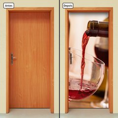 Adesivo Decorativo de Porta - Vinho - 1264cnpt - comprar online