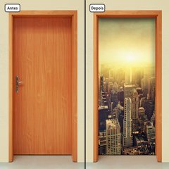 Adesivo Decorativo de Porta - Cidade - Prédios - 1272cnpt - comprar online