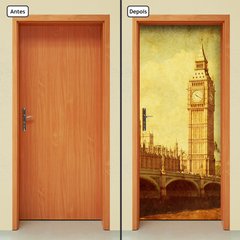 Adesivo Decorativo de Porta - Big Ben - Londres - 1273cnpt - comprar online
