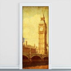 Adesivo Decorativo de Porta - Big Ben - Londres - 1273cnpt