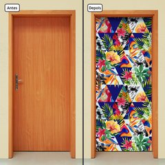 Adesivo Decorativo de Porta - Flores - 1279cnpt - comprar online