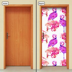 Adesivo Decorativo de Porta - Flamingos - 1280cnpt - comprar online