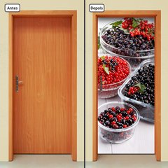 Adesivo Decorativo de Porta - Frutas Vermelhas - 1281cnpt - comprar online