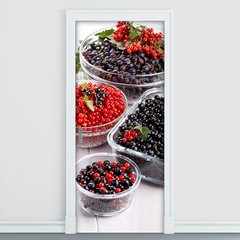 Adesivo Decorativo de Porta - Frutas Vermelhas - 1281cnpt