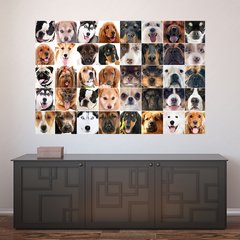 Painel Adesivo de Parede - Cachorros - Pet Shop - 1296pn