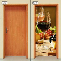 Adesivo Decorativo de Porta - Vinho - 1297cnpt - comprar online