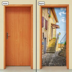 Adesivo Decorativo de Porta - Vilarejo - Rua - Itália - 129cnpt - comprar online