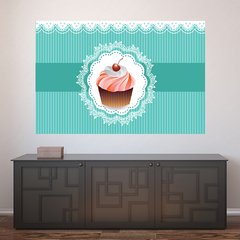 Painel Adesivo de Parede - Cupcake - Confeitaria - 1317pn