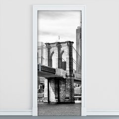 Adesivo Decorativo de Porta - Ponte do Brooklyn - 132cnpt