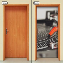 Adesivo Decorativo de Porta - Toca Discos - 1330cnpt - comprar online