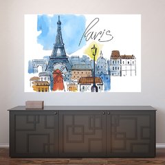Painel Adesivo de Parede - França - Paris - 1333pn