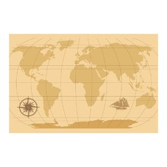 Painel Adesivo de Parede - Mapa Mundi - Mundo - 1334pn - comprar online