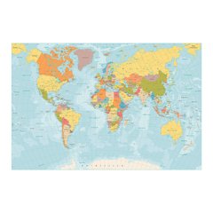 Painel Adesivo de Parede - Mapa Mundi - Mundo - 1340pn - comprar online