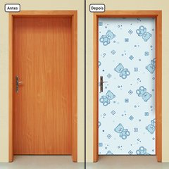 Adesivo Decorativo de Porta - Ursinhos - Infantil - 1353cnpt - comprar online