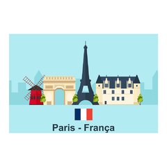 Painel Adesivo de Parede - Paris - França - Mundo - 1353pn - comprar online