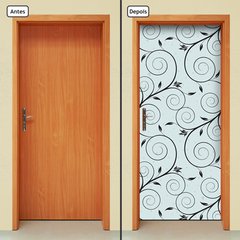 Adesivo Decorativo de Porta - Folhagem - 1355cnpt - comprar online