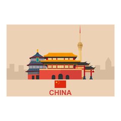Painel Adesivo de Parede - China - Mundo - 1355pn - comprar online