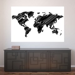 Painel Adesivo de Parede - Mapa Mundi - Mundo - 1360pn