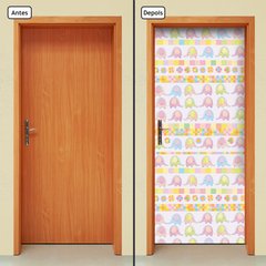 Adesivo Decorativo de Porta - Elefante - Infantil - 1362cnpt - comprar online