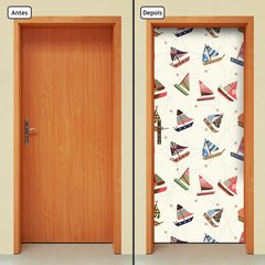 Adesivo Decorativo de Porta - Barcos - Infantil - 1366cnpt - comprar online