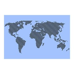 Painel Adesivo de Parede - Mapa Mundi - Mundo - 1366pn - comprar online