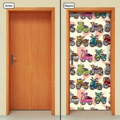 Adesivo Decorativo de Porta - Motocicletas - Infantil - 1369cnpt - comprar online