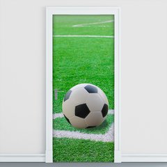 Adesivo Decorativo de Porta - Campo de Futebol - Bola - 136cnpt