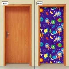 Adesivo Decorativo de Porta - Espaço - Infantil - 1371cnpt - comprar online