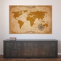 Painel Adesivo de Parede - Mapa Mundi - Mundo - 1371pn