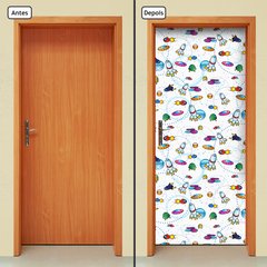 Adesivo Decorativo de Porta - Espaço - Infantil - 1372cnpt - comprar online