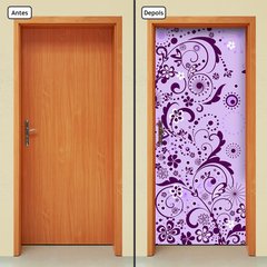 Adesivo Decorativo de Porta - Floral - 1378cnpt - comprar online