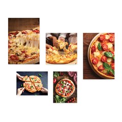 Kit 5 Placas Decorativas - Pizza Pizzaria Cozinha Casa Quarto Sala - 137ktpl5 - comprar online