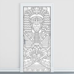 Adesivo Decorativo de Porta - Hieróglifo - 1380cnpt