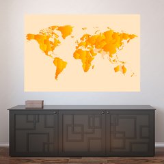 Painel Adesivo de Parede - Mapa Mundi - Mundo - 1380pn