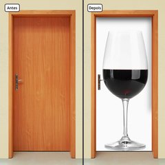 Adesivo Decorativo de Porta - Taça de Vinho - 138cnpt - comprar online