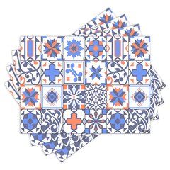 Jogo Americano com 4 peças - Azulejos - Abstrato - Geométrico - 1392Jo