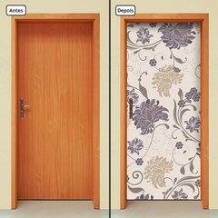 Adesivo Decorativo de Porta - Floral - 1393cnpt - comprar online