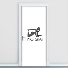 Adesivo Decorativo de Porta - Yoga - 1396cnpt