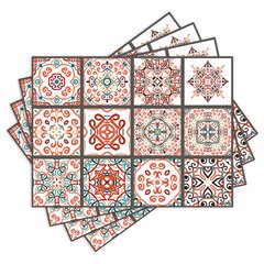 Jogo Americano com 4 peças - Azulejos - Abstrato - Geométrico - 1399Jo