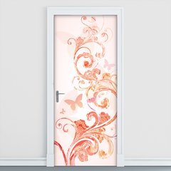 Adesivo Decorativo de Porta - Floral - 1400cnpt