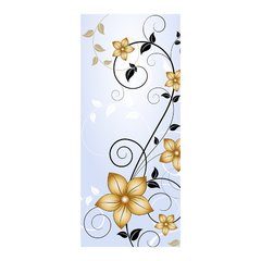 Adesivo Decorativo de Porta - Floral - 1408cnpt na internet