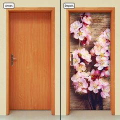 Adesivo Decorativo de Porta - Flores - 140cnpt - comprar online