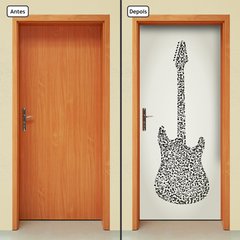 Adesivo Decorativo de Porta - Guitarra - 1418cnpt - comprar online
