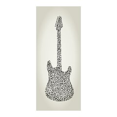 Adesivo Decorativo de Porta - Guitarra - 1418cnpt na internet