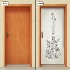 Adesivo Decorativo de Porta - Guitarra - 1419cnpt - comprar online