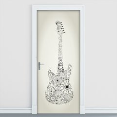 Adesivo Decorativo de Porta - Guitarra - 1419cnpt