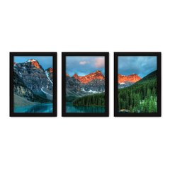 Kit Com 3 Quadros - Árvores Montanha Paisagem - 141kq02p - comprar online