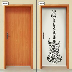 Adesivo Decorativo de Porta - Guitarra - 1420cnpt - comprar online