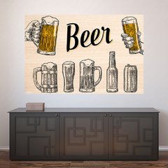 Painel Adesivo de Parede - Cerveja - Bar - 1422pn